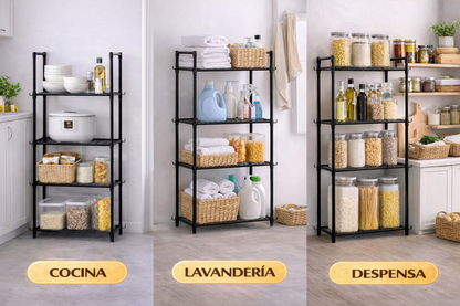 🌟 Transforma tu hogar con el Estante Organizador de 4 Niveles 🌟